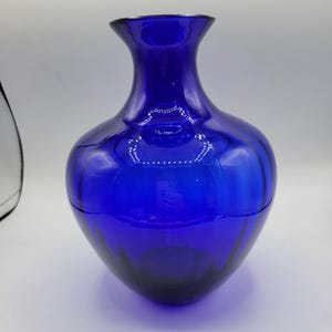Vintage Fenton Cobalt Blue Optic Vase