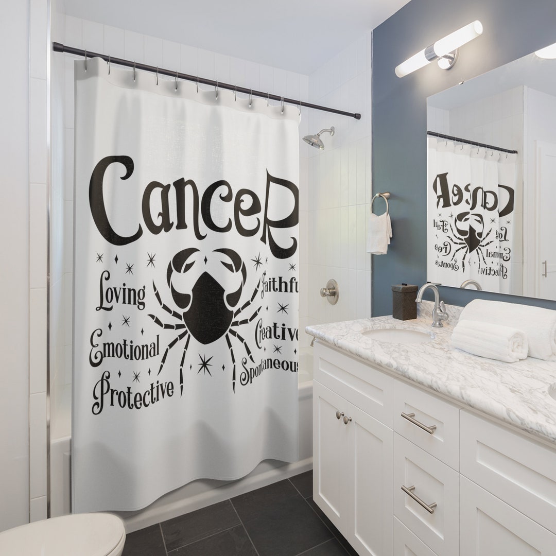 Cancer Zodiac Shower Curtain - Etsy
