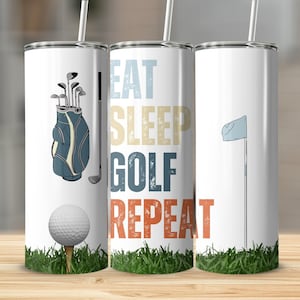 Golf Lovers 20 oz Skinny Tumbler Sublimation Design, Straight and Tapered Tumbler Wrap, Tumbler PNG, Golfer Tumbler, Golfing Sublimation