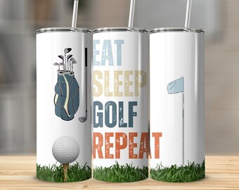 Golf Lovers 20 oz Skinny Tumbler Sublimation Design, Straight and Tapered Tumbler Wrap, Tumbler PNG, Golfer Tumbler, Golfing Sublimation