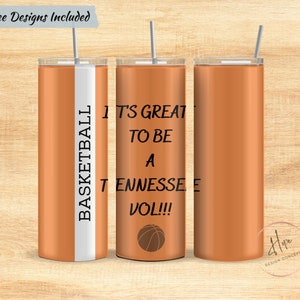 It&#39;s Great To Be a TN Vol 20 oz Skinny Tumbler Basketball Sublimation Design Templates, Tennessee Tumbler Straight PNG Digital Download