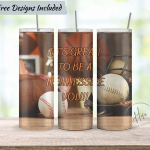 Its Great To Be a TN Vol 20 oz Skinny Tumbler Design Sublimation Templates, Sports Tumbler Straight PNG Digital Download, Tennessee PNG
