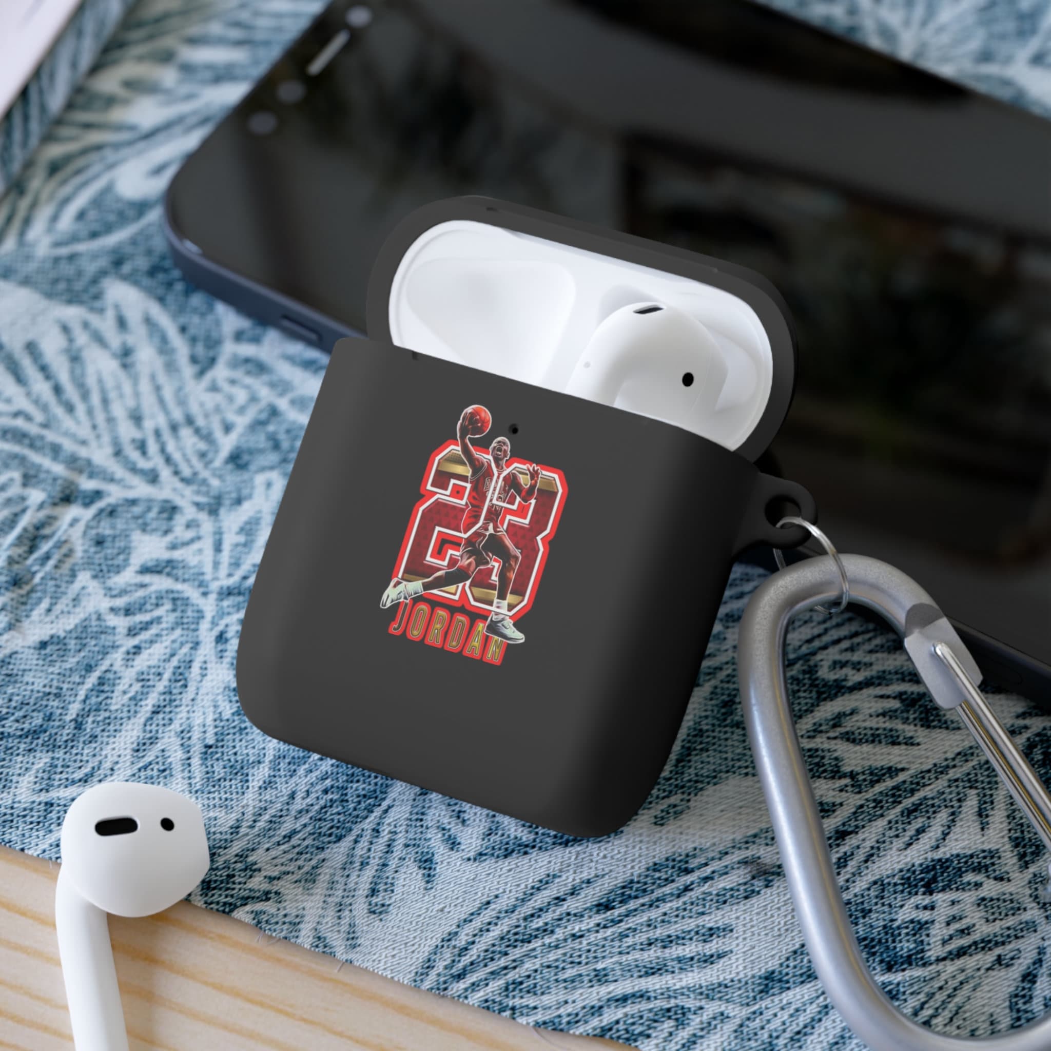 Michael Jordan Black Jersey Airpods Case