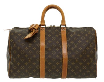 LOUIS VUITTON Damier Azur Keepall Bandouliere 55 Travel Bag - 30% Off