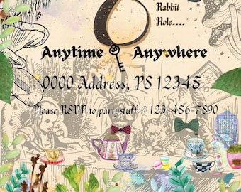 Wonderland Birthday Invite