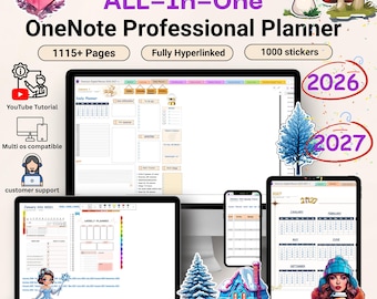 OneNote-planner voor 2026-2027: digitale dagelijkse en wekelijkse sjablonen