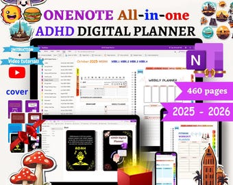 Digitale ADHD-planner 2025-2026 – OneNote-sjabloon
