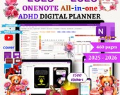 OneNote ADHD Digital Planner 2025-2026 – Hyperlinked Template