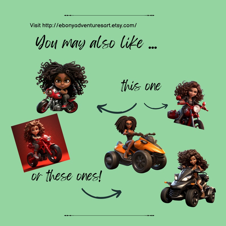 Pink Polaris Slingshot Clipart | Black Biker Girl PNG (Digital Download) image 5