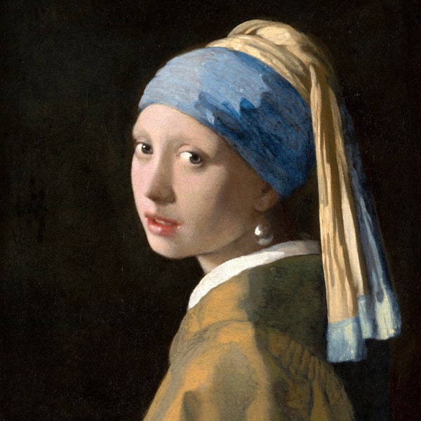 Johannes Vermeer’s Girl with a Pearl Earring (ca. 1665) famous painting. Original from the Mauritshuis Download ,printable 4k quality