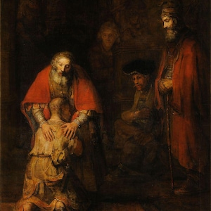 The Return of the Prodigal Son 1669 by Rembrandt van Rijn 300DPI PNG,JPG Digital download,Print  Vintage Home decor wall art Museum Quality