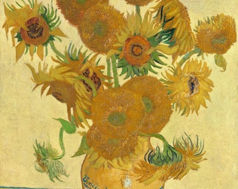 Van Gogh Sunflowers Print, Still Life Painting (Digital Download)