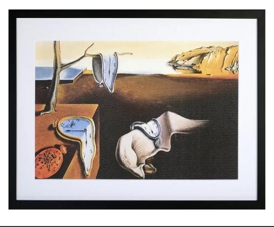 サルバドール・ダリ - 記憶の固執 プリント、シュルレアリスム風ホーム