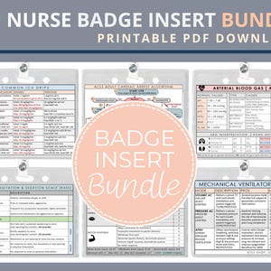 ICU Nurse Badge Einsatz Bündel |  Druckbare PDF-Download