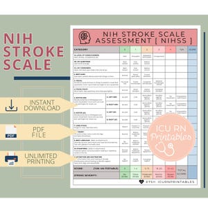 NIH Stroke Scale Assessment Form [ NIHSS ]  |  Printable PDF download