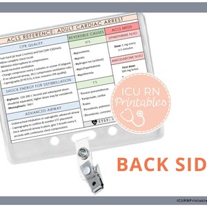 ACLS Adult Cardiac Arrest Algorithm Printable PDF Download - Etsy