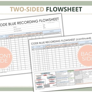 Code Blue Recording Flowsheet | Printable PDF Download - Etsy