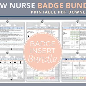 New Nurse Badge Bundle  |  Printable PDF download