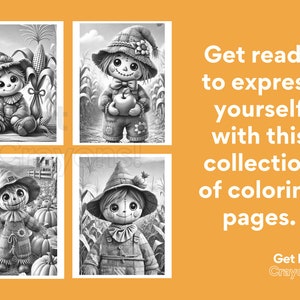 The Adorable Scarecrow Coloring Pages for Adults Teens &amp; Kids 20 ...