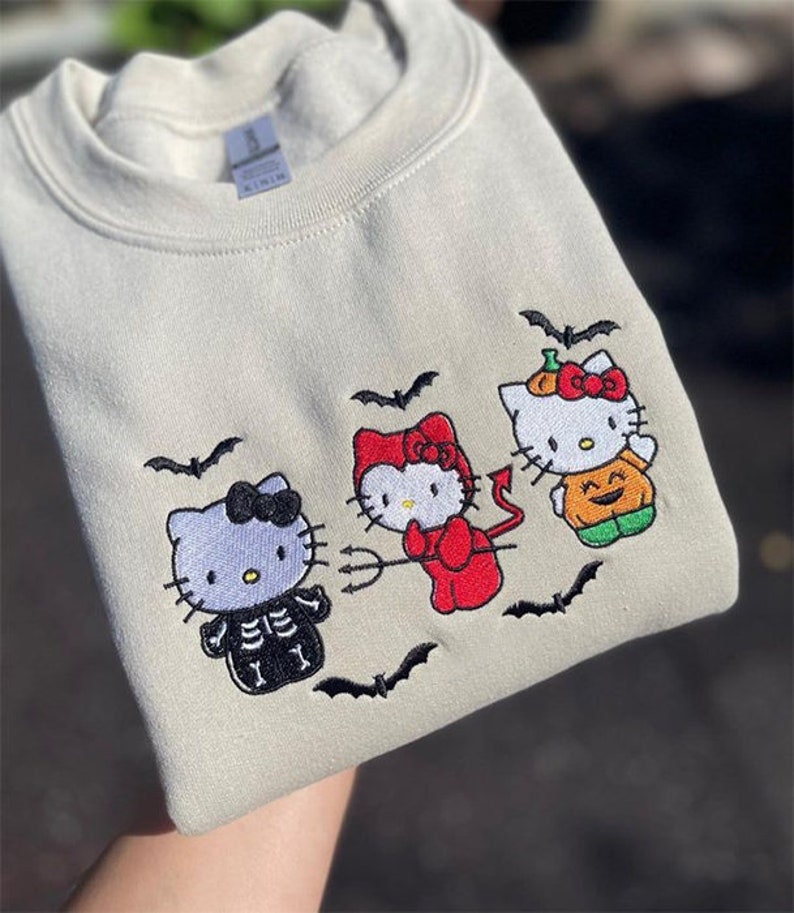 Discover Hello Kitty Cartoon Lieben Halloween Urlaub bestrickes Pullover