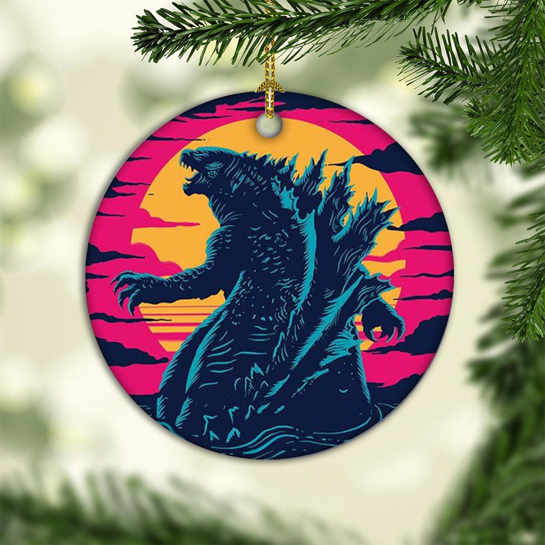 Godzilla Christmas Ornament Gift for Christmas Godzilla Etsy