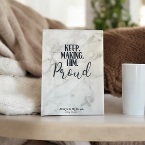 Diario de duelo personalizado Cartas a papá Diario de pérdida Regalo Diario de duelo personalizado Diario grabado Cesta de regalo Diario de duelo personalizado