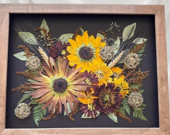 Pressed Funeral Flower Frame Flower Preservation Funeral Keepsake Funeral Flower Dried Flower Keepsake Flower Memorial Flower Arrangement