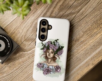 Flower Fawn Cell Phone Case, Original Art, Phone Case, Protective Phone Case, Samsung Phone, Google Phone, Iphone
