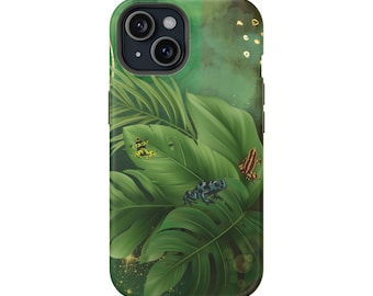 Frog Impact-Resistant Cell Phone Case, Poison Dart Frog Design, Protective Cover, Gift for Nature Enthusiasts
