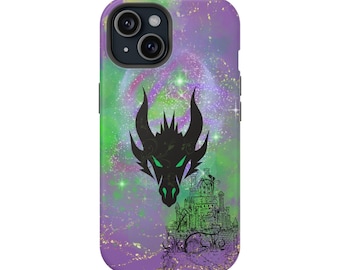 Enchanted Dragon Impact-Resistant Phone Case, Maleficent Inspired, Magical Dragon Case, Gift For Nerd, DnD