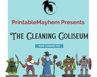 The Cleaning Coliseum, Family Chore RPG Game, Printable Digital Download, Make Housework Fun, Chore Chart Adventure, Chore Game, Roleplaying