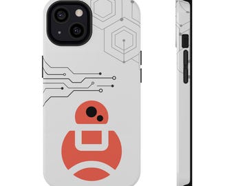 Impact-Resistant Orange Droid Phone Case, Starwars Inspired Design, Disney Fan Gift, Cell Phone Cover, Galaxy Protector