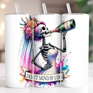 Halloween Bride Tumbler with Name Custom Cup for Bride Gift Gothic Wedding Water Bottle Bride Cup with Straw Travel Cup Wedding Gift for
