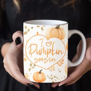 Fall Mug Pumpkin Season Cup Autumn Coffee Gift Thanksgiving Hostess Gift Halloween Drinkware Seasonal Kitchen Decor Cozy Home Accessory