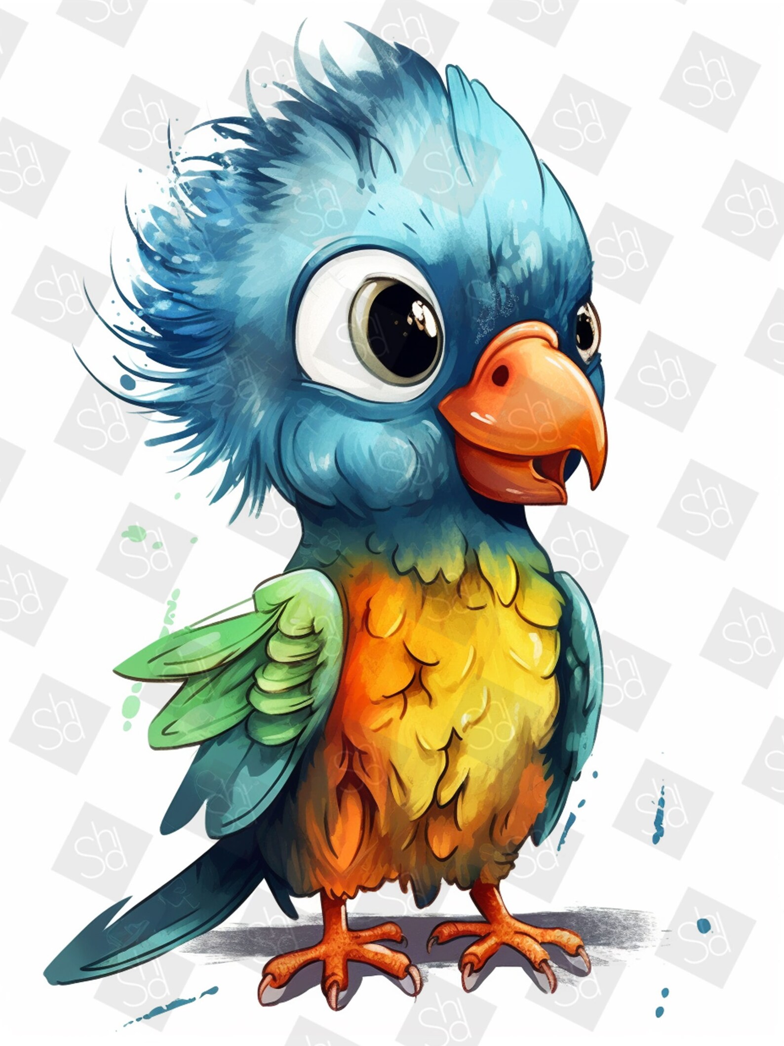 A Bright Picture of a Parrot for My Child's Room | Printable Designs - Etsy