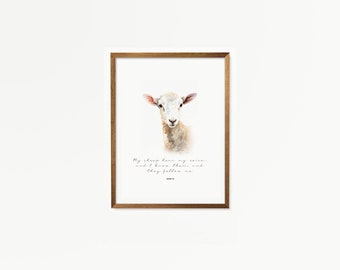 Een prachtige foto van een lam voor de kamer van mijn kind | Afdrukbare ontwerpen