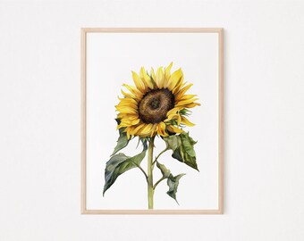 Een helder zonnebloemontwerp dat afdrukbaar is