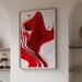 Abstract Art Print Red Modern Wall Art Digital Downloadable - Etsy