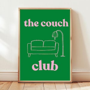 The Couch Club – Cozy Minimalist Digital Download | Printable Wall Art | Homebody Aesthetic