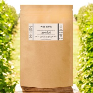 Shop Organic Monk fruit - Luo Han Guo | 100% Monk Fruit | No Fillers | Natural Sweetener | Organic | Cruelty-Free | Vegan |  No Filler |  No GMO
