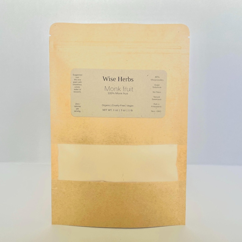 monk fruit no filler 100% monk fruit no additive,no gmo