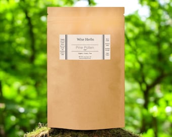 Pine Pollen Powder | Natural Energy | Organic Superfood | Vegan Supplement | Cracked Cell Wall | Supplement | Boost | Vitality Supplement