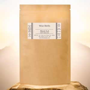 Shop Organic Monk fruit - Luo Han Guo | 100% Monk Fruit | No Fillers | Natural Sweetener | Organic | Cruelty-Free | Vegan |  No Filler |  No GMO