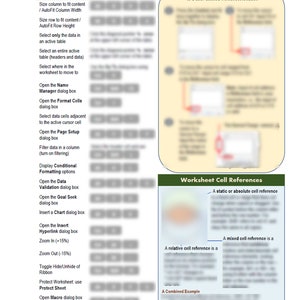 Excel for Microsoft 365: Shortcuts & Basics Reference With Text and ...