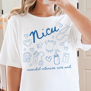 NICU Nurse Shirt Spring Neonatal Intensive Care Unit TShirt Cute NICU Rt Shirt Summer NICU Tech Top Neonatal Icu Apparel Minimalist