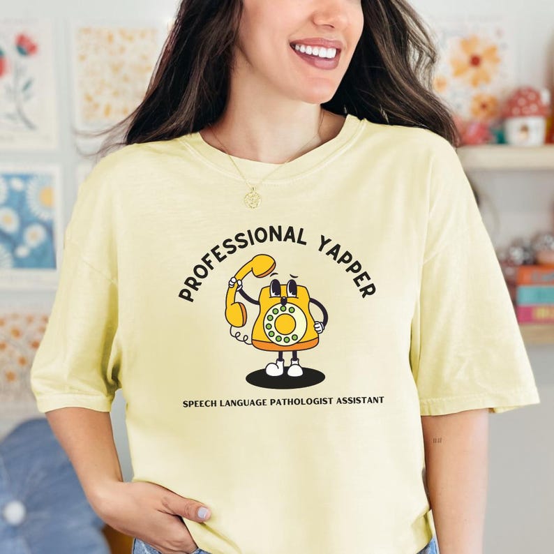 SLPA Shirt Comfort Colors Professional Yapper Shirt Speech Language ...