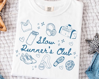 Slow Runner's Club Shirt Comfort Colors Mother's Day Gift for Runner Marathon Runner Tee Running Shirt Track and Field TShirt Funny