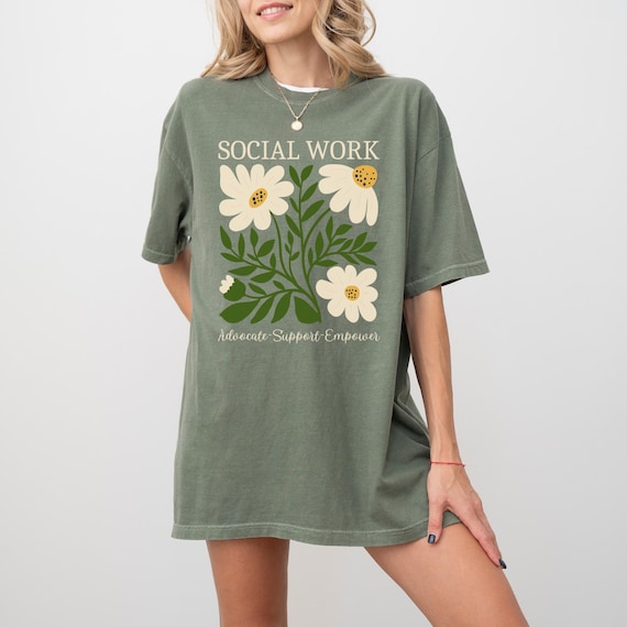 Social Worker Shirt Spring Social Work TShirt Comfort Colors LSW Gift Licensed Social Worker Gift MSW Tee School Social Worker Apparel