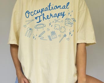 Occupational Therapy Shirt Pediatric OT Shirt Comfort Colors OT Shirt Minimalist Occupational Therapy Assistant Tee OTA Gift