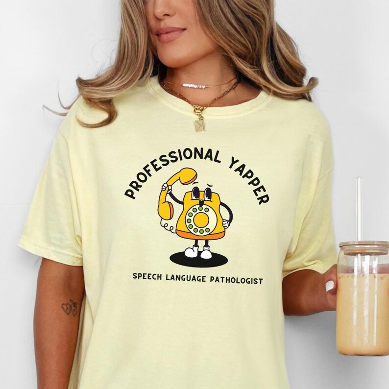 Speech Therapy Shirt Comfort Colors Speech Therapist TShirt Aesthetic Speech Language Pathologist SLP Tee Cute SPLA Top for Work Funny Butter